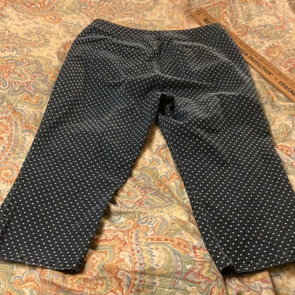 Chicos platinum DoddsO Capri polka dot capri size M/ Chicos 1 - Picture 6 of 11